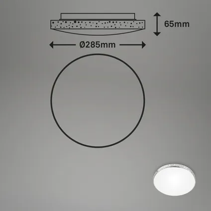BRILONER - Bathroom - MALBONA - Laser optiek, Spatwaterdicht IP44, 4000K, 12,5 W - 1300 lm 6