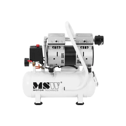 MSW - Luchtcompressor - olievrij - 9 L - 550 W - MSW-AIIR MINI9OFC 4