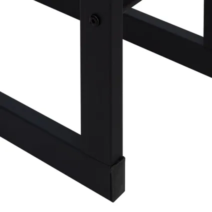 ML-Design Brandhoutplank 40x100x25 cm Rechthoekig Metaal Zwart, Binnen/Buiten 6