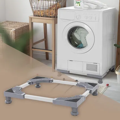 ML-Design Wasmachinevoet, verstelbaar, met 4 gevoerde poten, belastbaar tot 150 kg 2