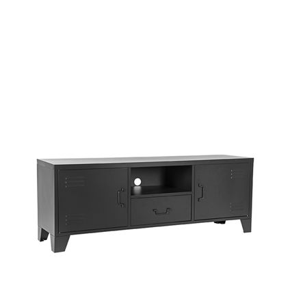 LABEL51 Tv-meubel Fence - Zwart - Metaal - 150cm breed