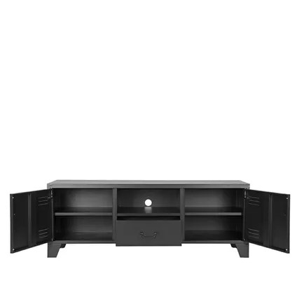 LABEL51 Tv-meubel Fence - Zwart - Metaal - 150cm breed 4