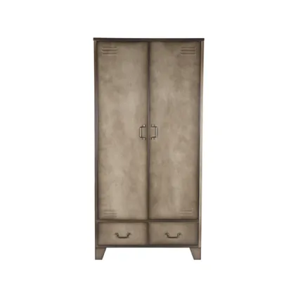Clôture de meuble de rangement LABEL51 - Métal Vintage - Métal - 2 portes - 185 cm 2
