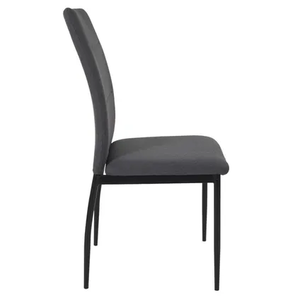 Eettafel-set met 4 stoelen 120x75x70cm - Bruin/Zwart/Grijs 5