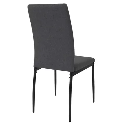Eettafel-set met 4 stoelen 120x75x70cm - Bruin/Zwart/Grijs 6