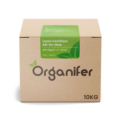 Organifer - Engrais pour Gazon Tout-en-Un (10 kg – pour 200 m2)