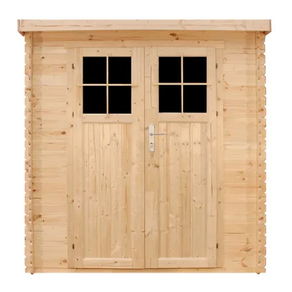 TIMBELA M311F+M311G - Abri de jardin en bois 2,22 m² - avec sol imprégné - porte verrouillable de haute qualité 3