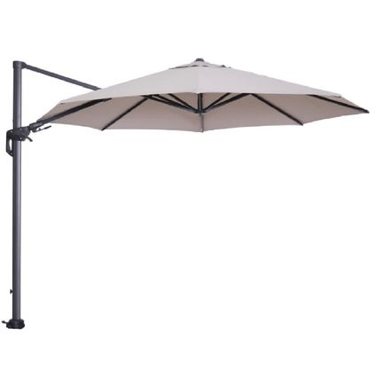 Garden ImpressionsHawaï parasol flottante Ø350 cm - cadre en carbone noir - sable de tissu