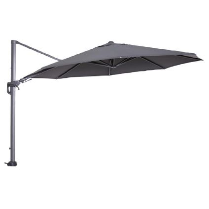Garden ImpressionsHawaï parasol flottante Ø350 cm - cadre en carbone noir - tissu gris foncé