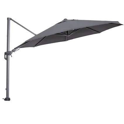 Garden ImpressionsHawaï parasol flottante Ø350 cm - cadre en carbone noir - tissu gris foncé 5