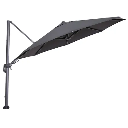 Garden ImpressionsHawaï parasol flottante Ø350 cm - cadre en carbone noir - tissu gris foncé 6