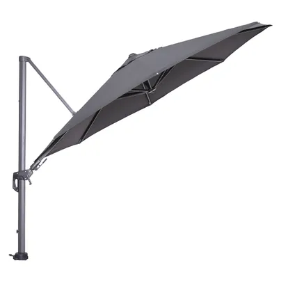 Garden ImpressionsHawaï parasol flottante Ø350 cm - cadre en carbone noir - tissu gris foncé 7