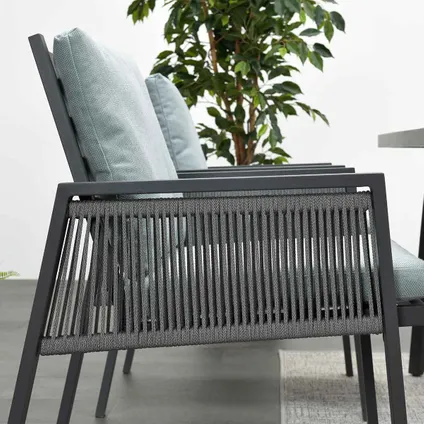 Garden Impressions Brendon lounge dining stoel - mint grijs 2