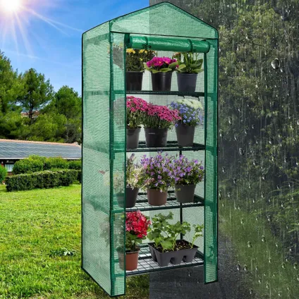 Armoire de culture Springos - Armoire de jardin - Serre - Serre à plantes - Film - 160x50x70 CM