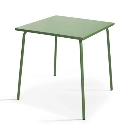 Oviala Palavas Tuinset met tafel en 4 groene cactus metalen stoelen 2