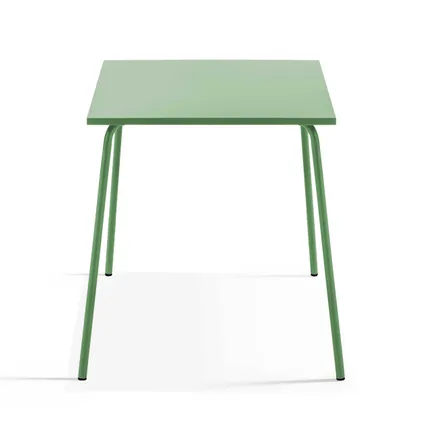 Oviala Palavas Tuinset met tafel en 4 groene cactus metalen stoelen 3