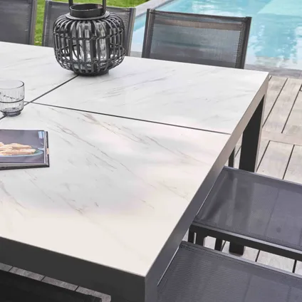 Oviala Tivoli Tuinset met marmeren keramische tafel en 10 stoelen 3