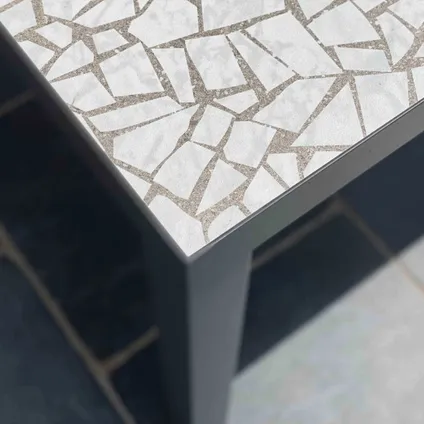 Oviala Tivoli Tuintafel van keramiek met mozaïek effect, 182 cm 5