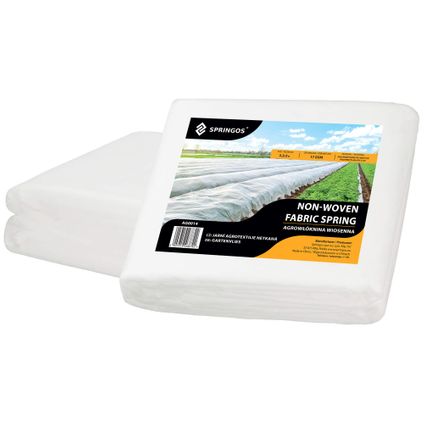 Springos toile de protection - Protection des plantes - 17g/m2 - 5x3.2 M - Blanc