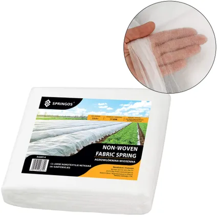 Springos toile de protection - Protection des plantes - 17g/m2 - 5x3.2 M - Blanc 4