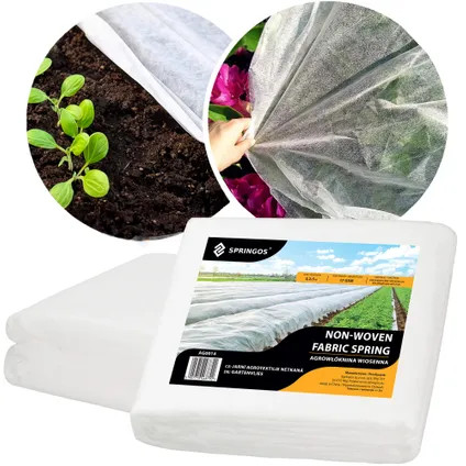 Springos toile de protection - Protection des plantes - 17g/m2 - 5x3.2 M - Blanc 6