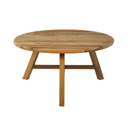 SenS-Line - Table d'Appoint Woody en Teck - Ø80cm - Marron