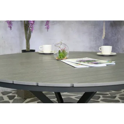 SenS-Line - Table de jardin Jersey - Polywood - Ø140cm - Gris 3
