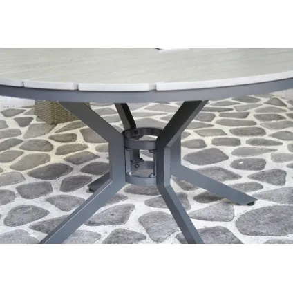 SenS-Line - Table de jardin Jersey - Polywood - Ø140cm - Gris 4