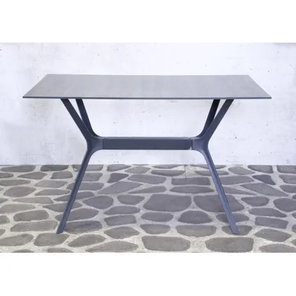 SenS-Line - Table de Jardin Jasper - Plastique - 120cm - Gris 2