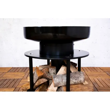 Sens-Line - Foyer pour barbecue Mila - 56x56x65cm - Noir 3