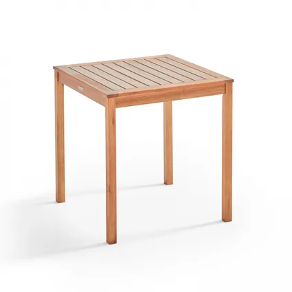 Table carrée en bois Oviala Sete et 2 chaises pliantes blanc 5