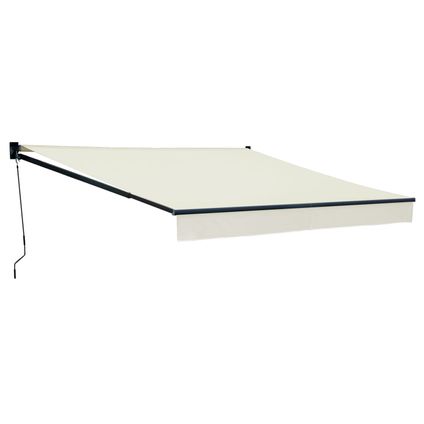 SAULE luifel 3,5 × 3m - Beige doek en grijze structuur