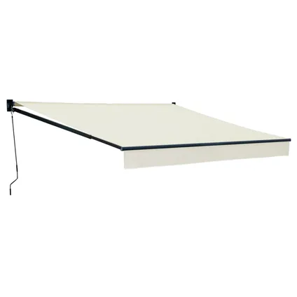 SAULE luifel 3,5 × 3m - Beige doek en grijze structuur