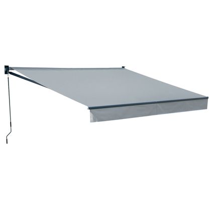SAULE luifel 3,5 × 3m - Grijs doek en grijze structuur
