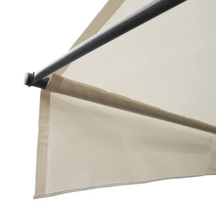 CHENE balkonluifel 3 × 1.2m - Beige doek en grijze structuur 6