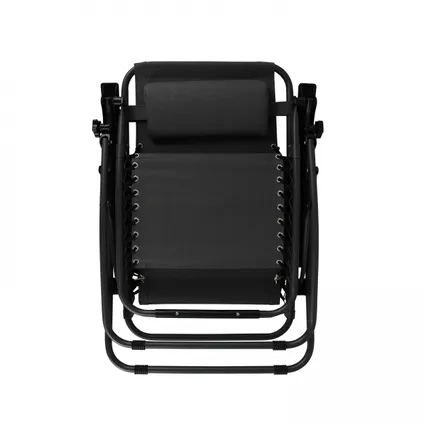 Lot de 2 fauteuils lounge en acier Oviala Monaco noir 4
