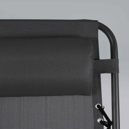 Oviala Set van 2 zwarte stalen lounge fauteuils 5