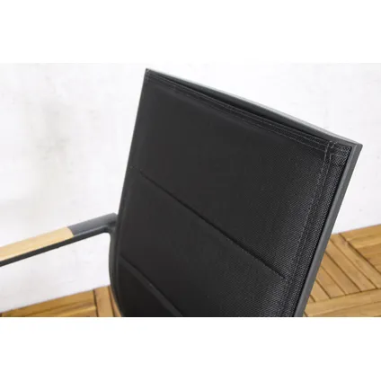 Sens-Line - Chaise empilable Alberto - Noir - Aluminium - Lot de 4 3