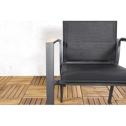 Sens-Line - Chaise empilable Alberto - Noir - Aluminium - Lot de 4 5
