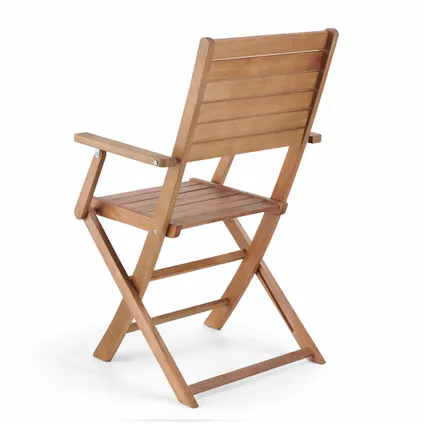 Oviala Set van 2 eucalyptus houten fauteuils 4
