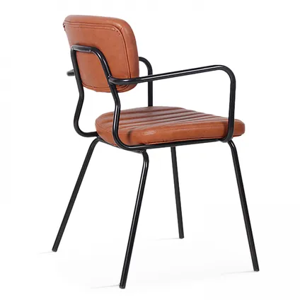 Oviala York Set van 2 stoelen met beklede textielarmleuningen 3