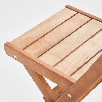 Oviala Sete Set van 2 inklapbare houten stoelen van eucalyptus 5