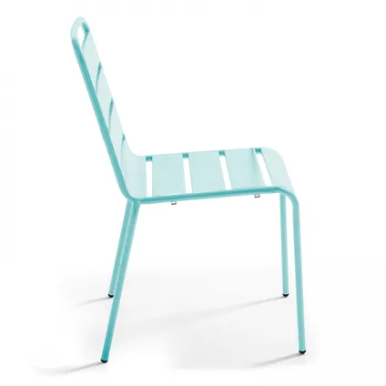 Oviala Turquoise metalen stoel 2