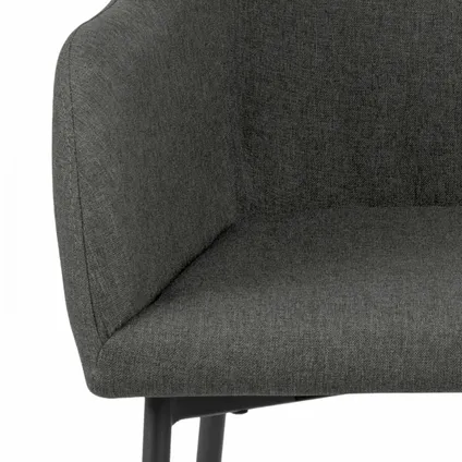 Oviala Scott Set van 2 stoelen met armleuningen in grijze stof 3