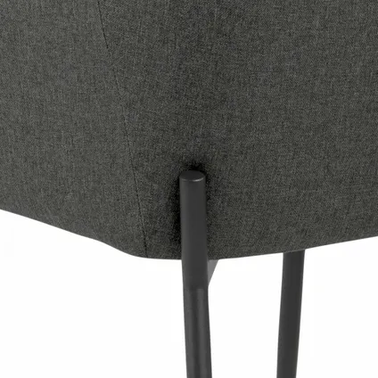 Oviala Scott Set van 2 stoelen met armleuningen in grijze stof 4