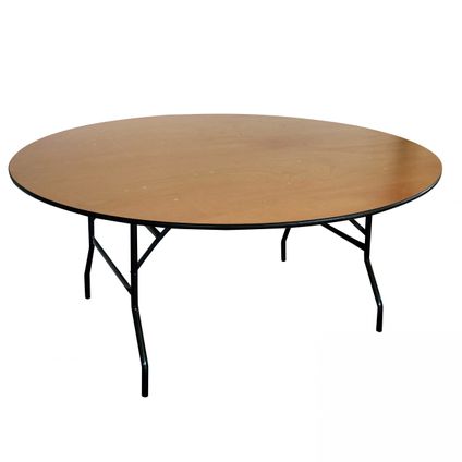 Lot de 10 tables pliantes Oviala rondes en bois 170cm