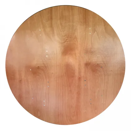 Oviala Set van 10 ronde houten inklapbare tafels van 170 cm 3