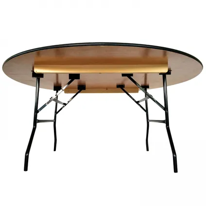 Lot de 10 tables pliantes Oviala rondes en bois 170cm 4