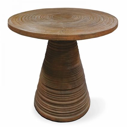 Oviala Senji Gebeeldhouwde salontafel van massief suar hout