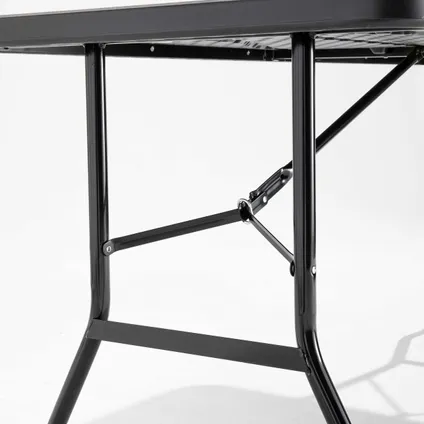 Table de réception noire Oviala Rekkem avec pieds pliants 4